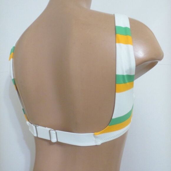 Ralph Lauren White, Green, and Yellow Striped Bikini - Picture 7 of 11